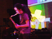 Kuske playing saxophone!